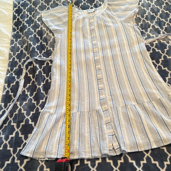 Vineyard Vines Blue and White Striped midi dress Spring Summer - Picture 7 of 9